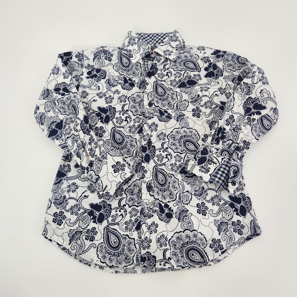 Elie Balleh Boys Button Down Shirt Modern Fit Size 7‎ MADE IN ITALY